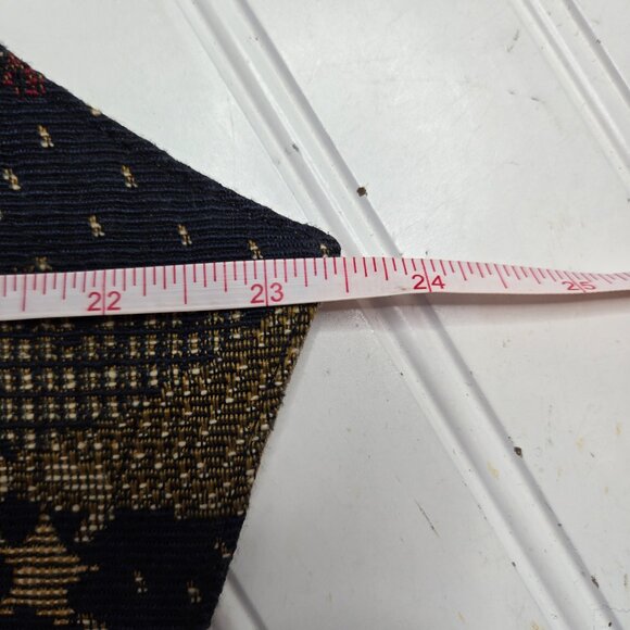 Vintage On The Verge Tapestry Vest Angels & Stars Print Christmas Women's Lg USA - Picture 7 of 7